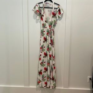 Privacy Please Floral Wrap Maxi Dress